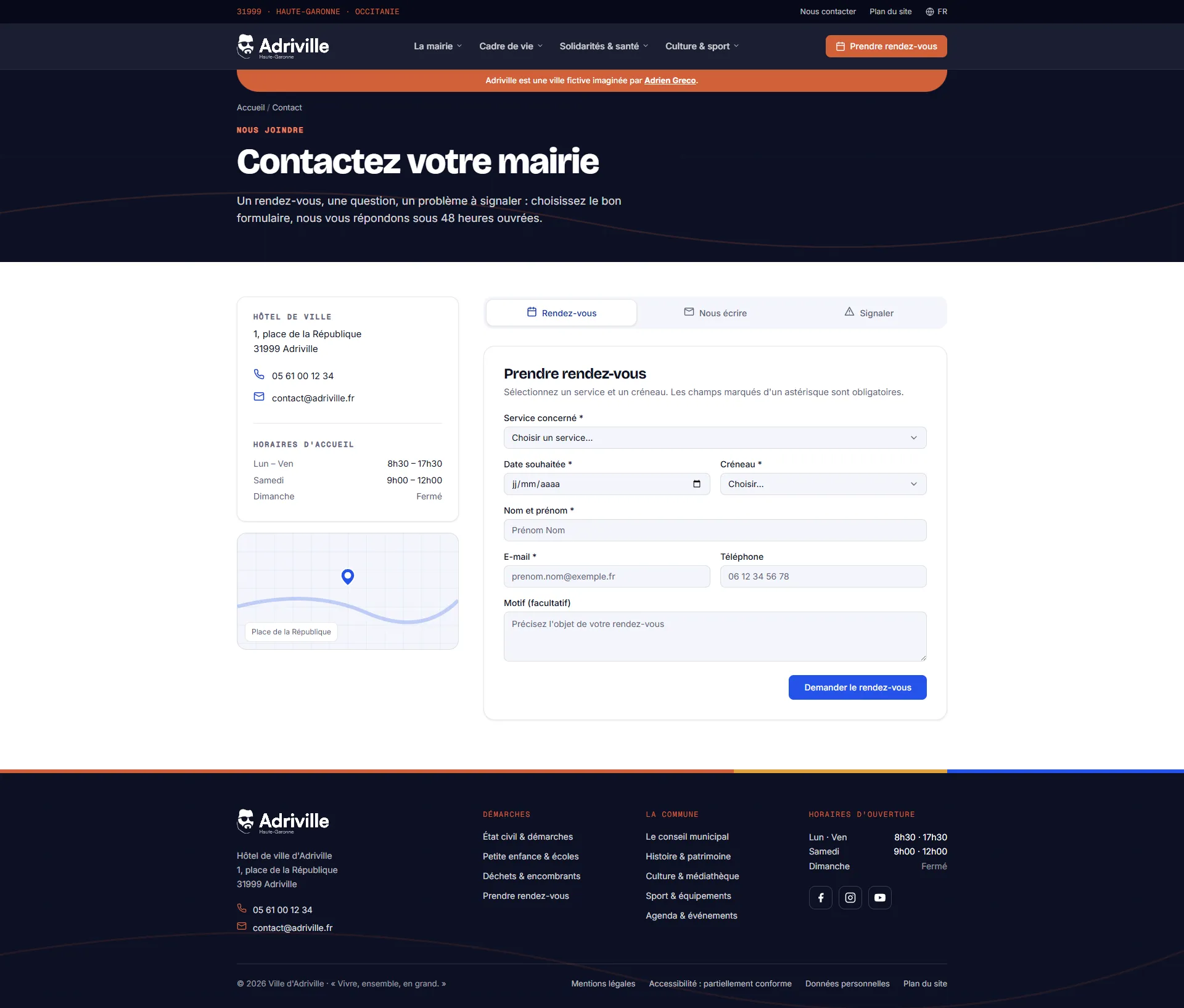 Mairie de Adriville (fictif), visuel 2
